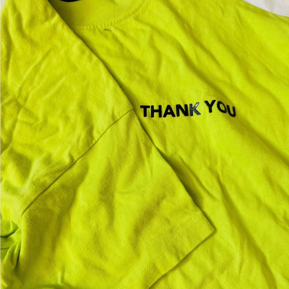 Bright green t-shirt